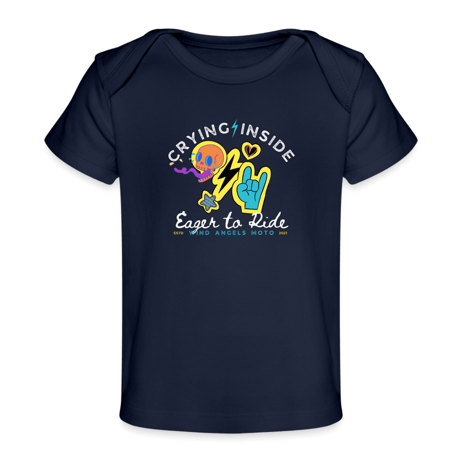 Baby Eager to Ride T-Shirt - dark navy