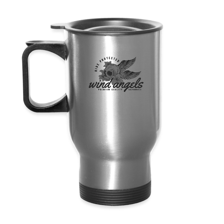 Motos, Guns & Coffee Travel Mug - silver