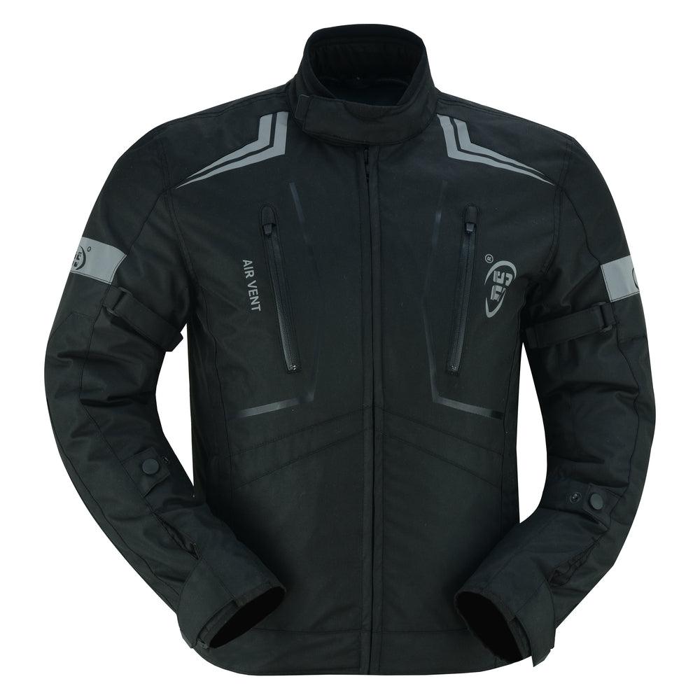 DS4610 Flight Wings - Black Textile Motorcycle Jacket for Men - Wind Angels