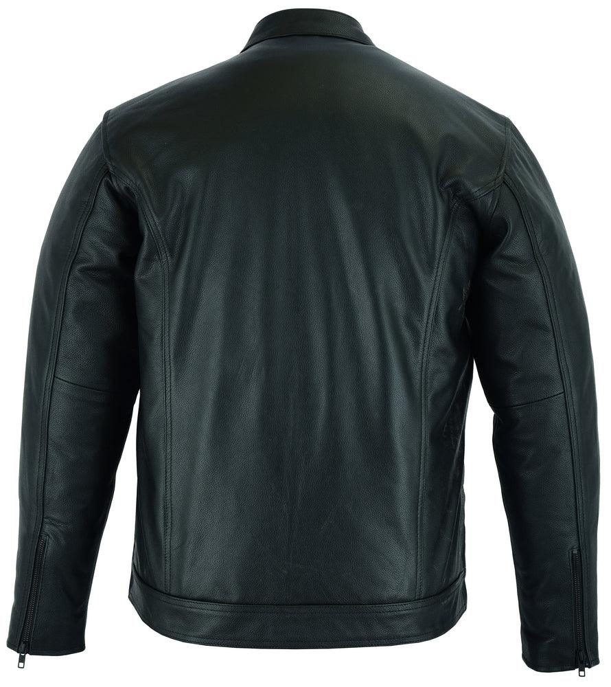DS788 Men's Full Cut Leather Shirt with Zipper/Snap Front - Wind Angels