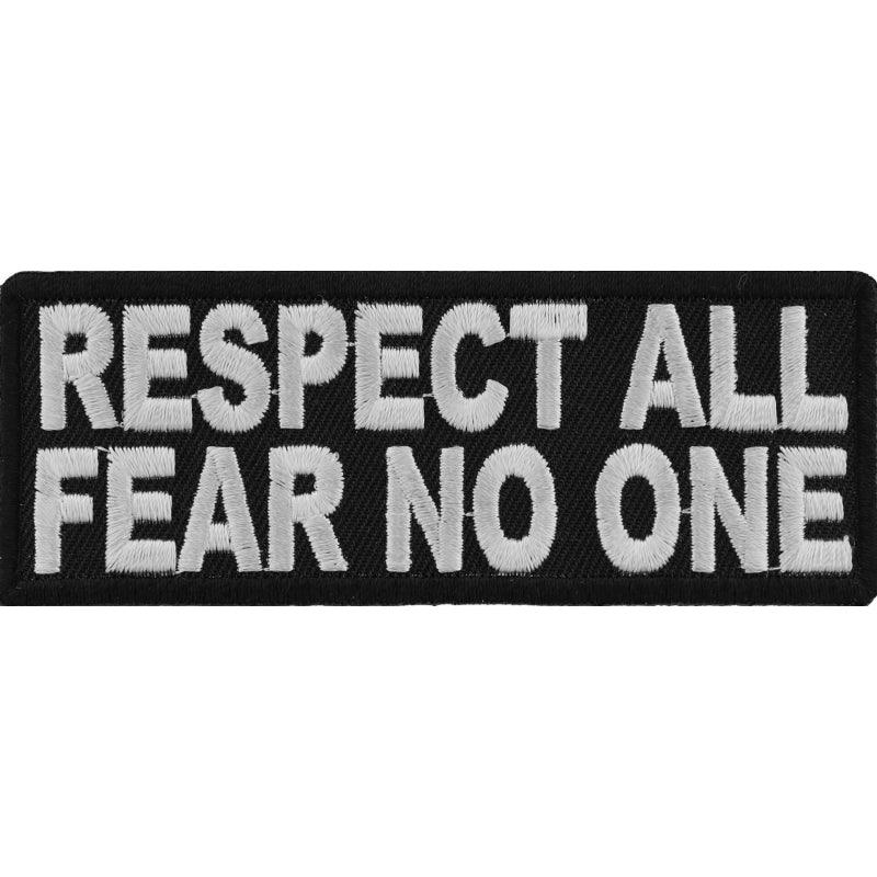 P1502 Respect All Fear No One Iron on Morale Patch - Wind Angels