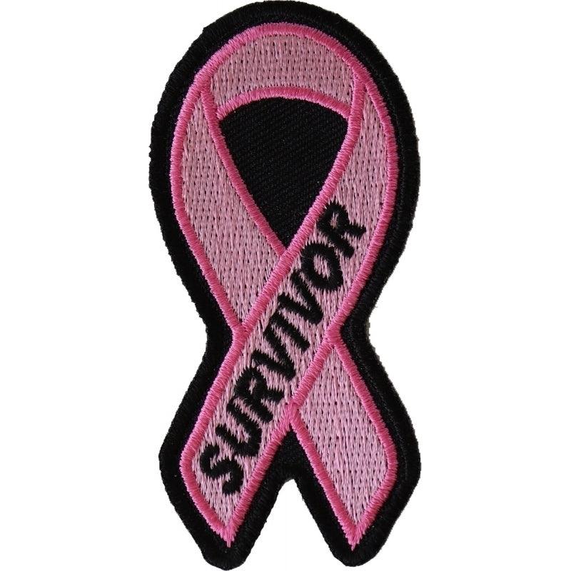 P4768 Breast Cancer Survivor Pink Ribbon Patch - Wind Angels