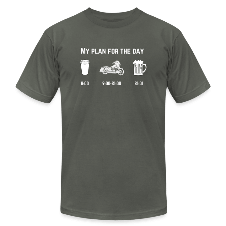 Plan for the Day T-Shirt - asphalt