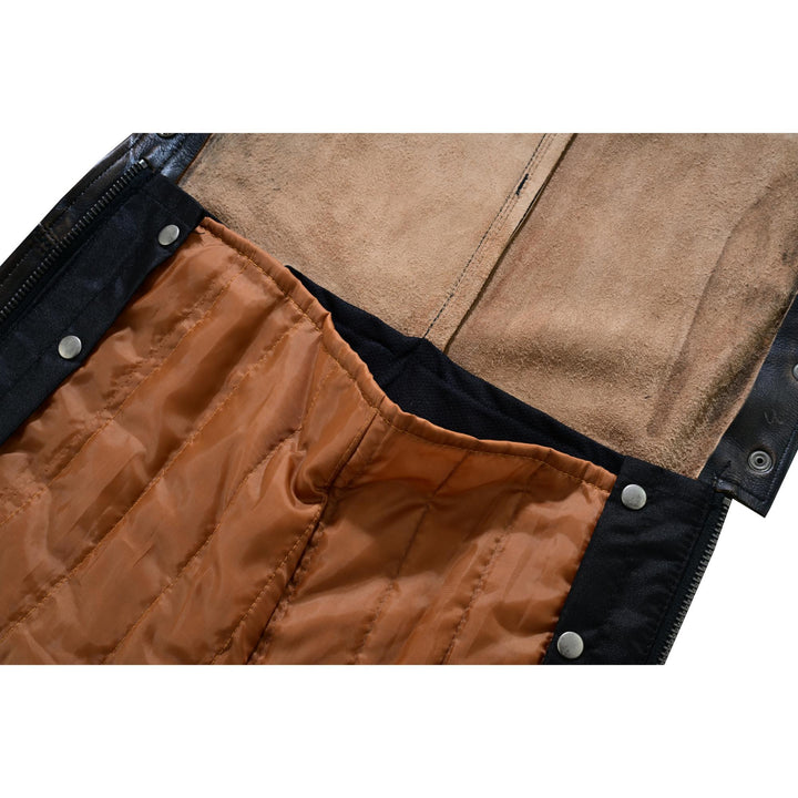 DS438 Unisex Four Pockets Insulated Chaps with Stretchable Inner Thigh