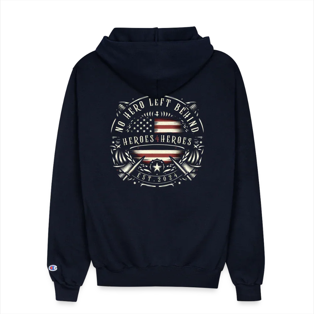 Champion Unisex Full Zip Hoodie - navy