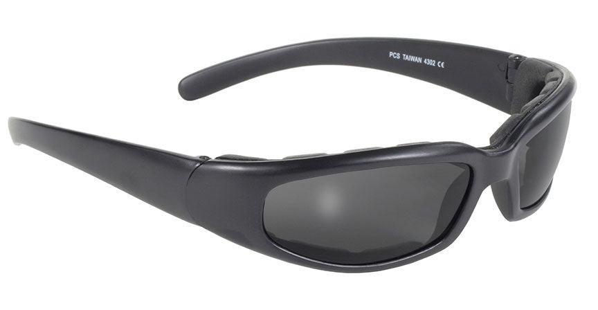 4302 Rally Wrap Padded Blk Frame/Smoke Lens - Wind Angels