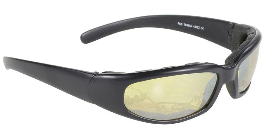 43022 Rally Wrap Padded Blk Frame/Yellow Lens - Wind Angels