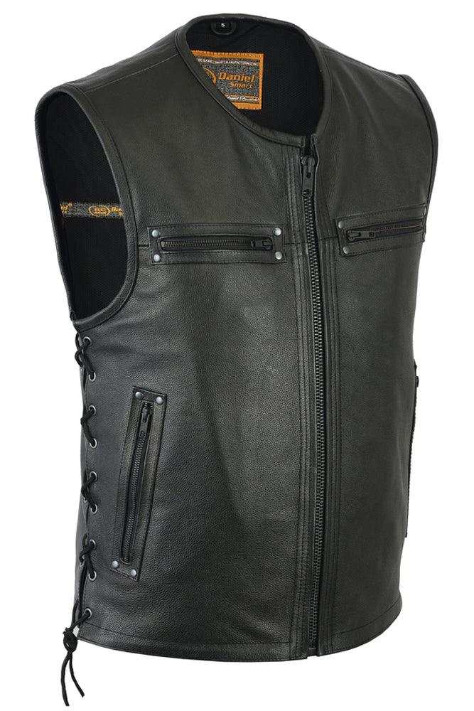 DS146 Men's Zipper Front Single Back Panel Concealed Carry Vest - Wind Angels