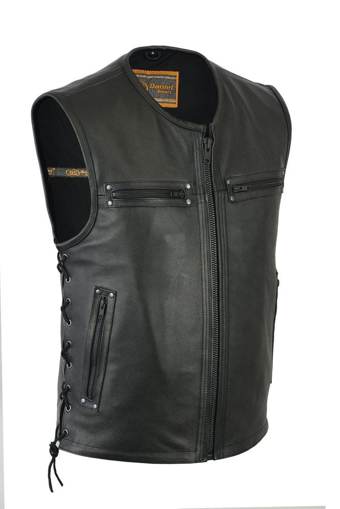 DS146 Men's Zipper Front Single Back Panel Concealed Carry Vest - Wind Angels