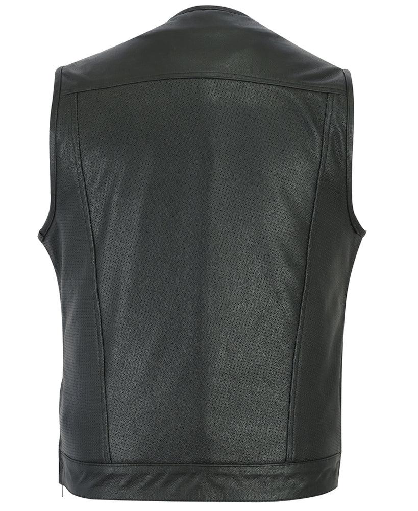 DS183 Men's Premium Perforated Single Back Panel Concealment Vest W/O Collar - Wind Angels
