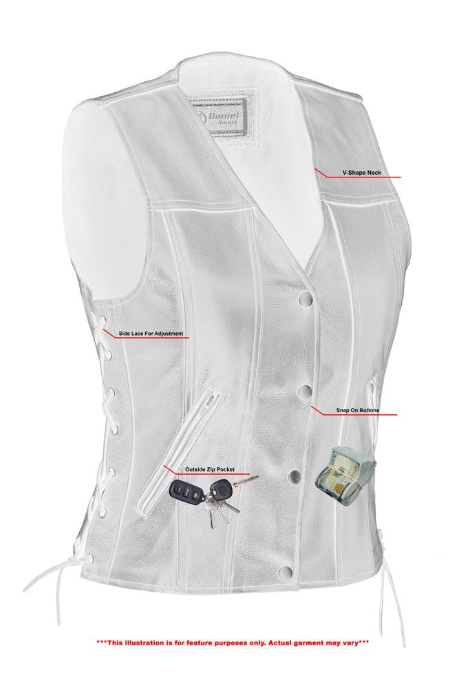 DS205V Women's Gray Single Back Panel Concealed Carry Vest - Wind Angels