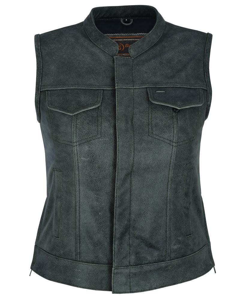 DS229 Women's Premium Single Back Panel Concealment Vest - GRAY - Wind Angels
