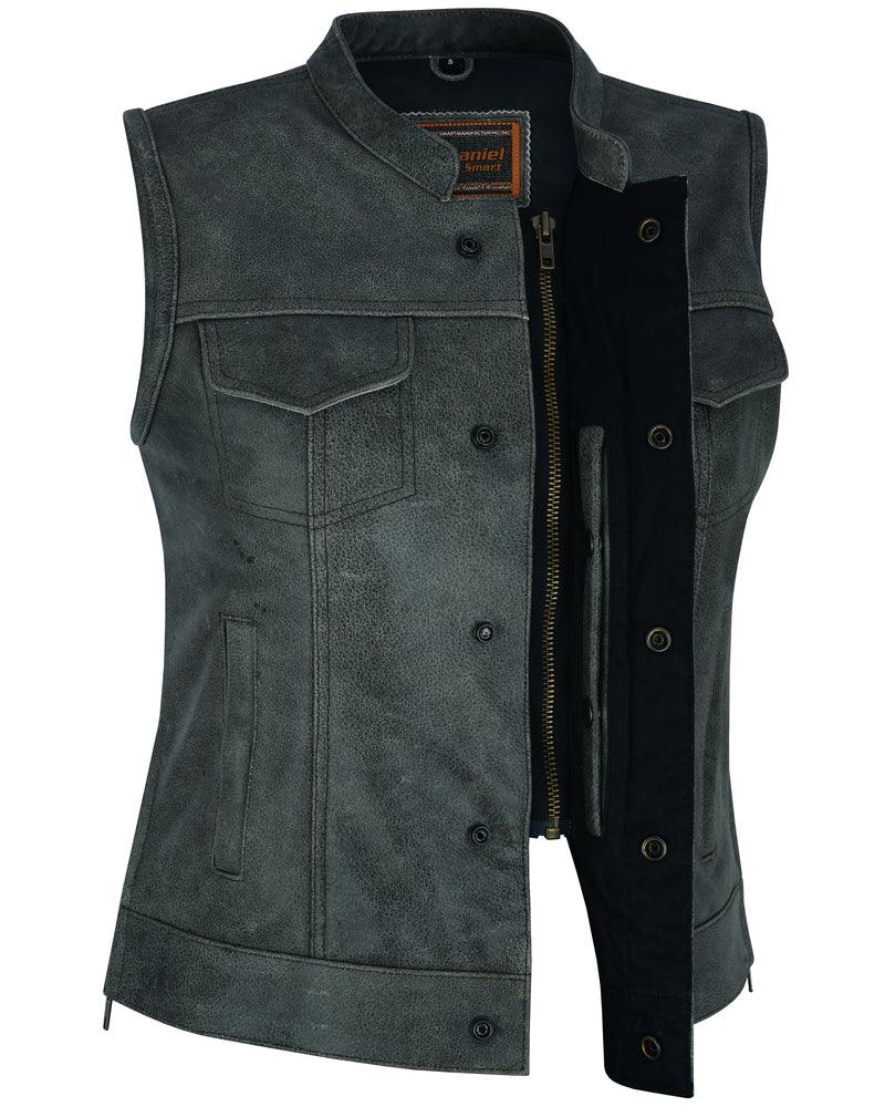 DS229 Women's Premium Single Back Panel Concealment Vest - GRAY - Wind Angels