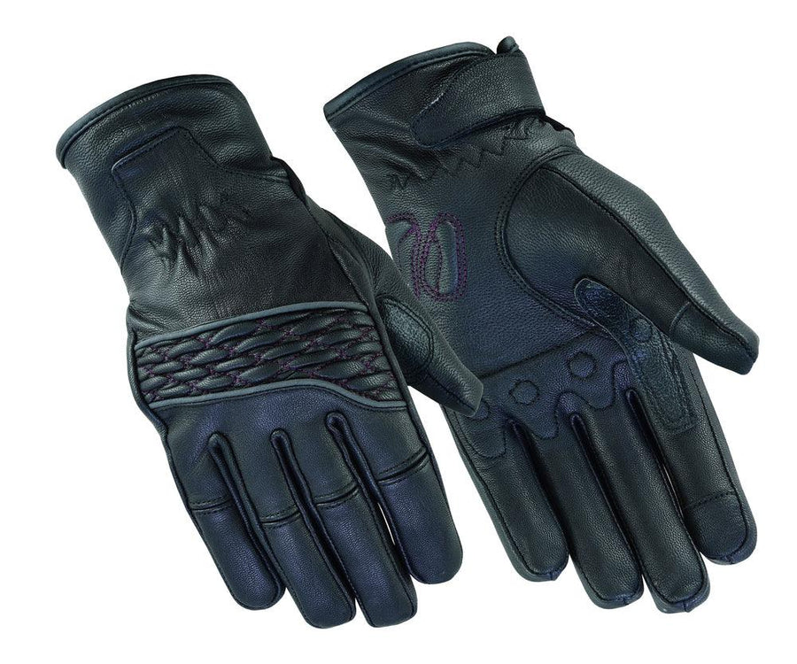 DS2425 Women's Cruiser Glove (Black / Purple) - Wind Angels