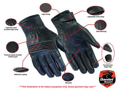 DS2426 Women's Cruiser Glove (Black / Red) - Wind Angels