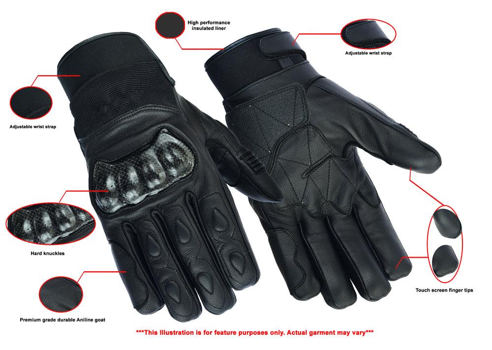 DS2492 Leather/Textile Performance Glove - Wind Angels