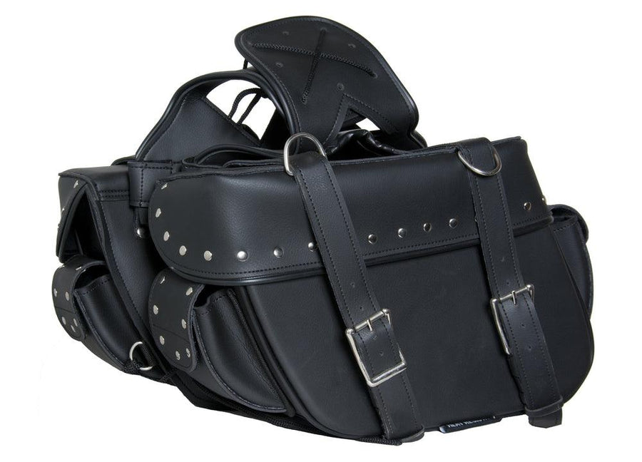 DS312S Two Strap Saddle Bag w/ Studs - Wind Angels