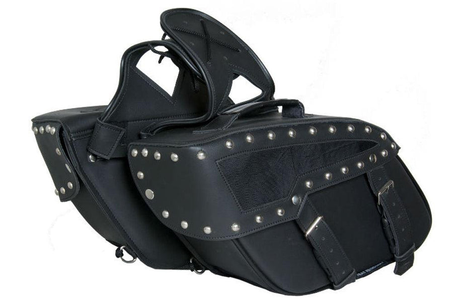 DS313S Two Strap Saddle Bag w/ Studs - Wind Angels