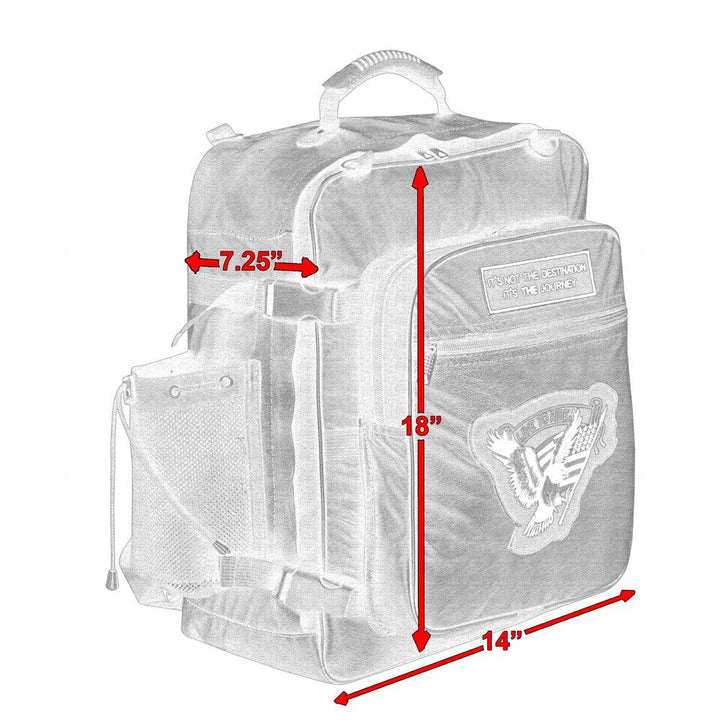 DS370 Three Piece Sissy Bar Back Pack - Wind Angels