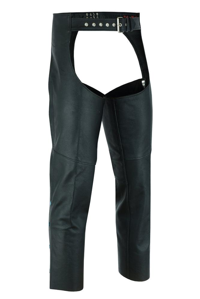 DS400 Unisex Basic Coin Pocket Leather Chaps - Wind Angels