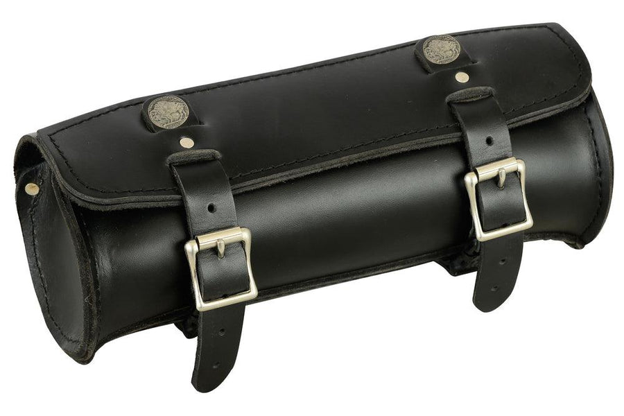 DS4001 Premium Large Leather Round Tool Bag - Wind Angels