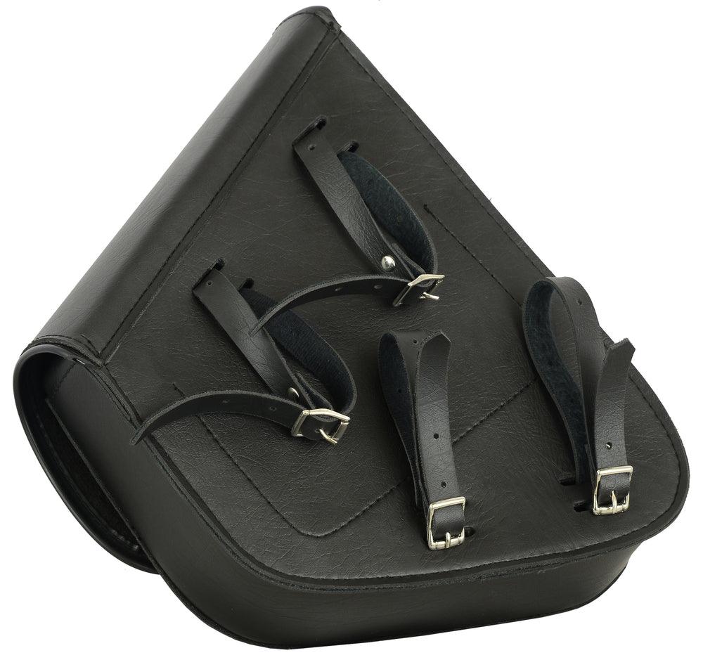 DS4010L Left Side Premium Leather Swing Arm Bag W/ Buffalo Snaps - Wind Angels