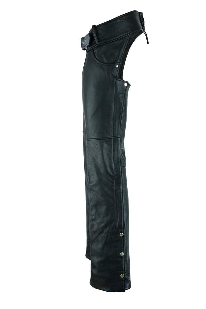 DS447TALL Tall Classic Leather Chaps with Jeans Pockets - Wind Angels