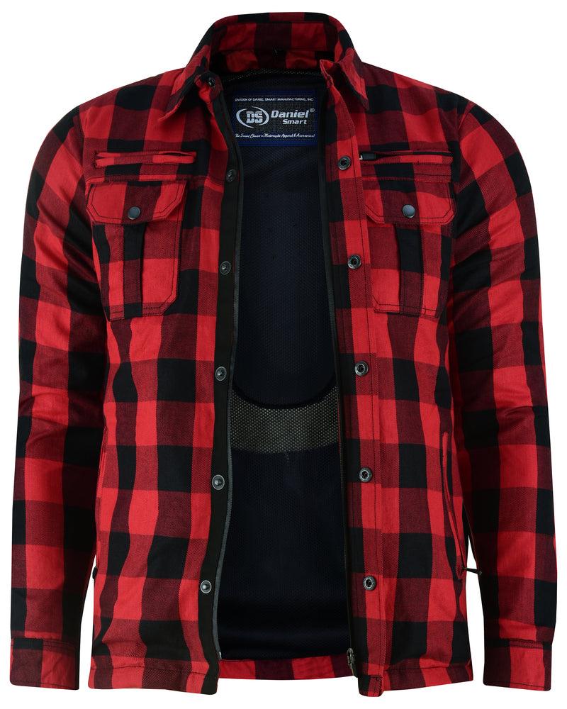 DS4671 Armored Flannel Shirt - Red - Wind Angels