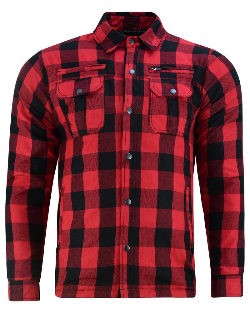 DS4671 Armored Flannel Shirt - Red - Wind Angels
