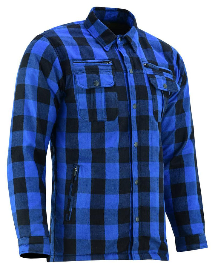 DS4674 Armored Flannel Shirt - Blue - Wind Angels