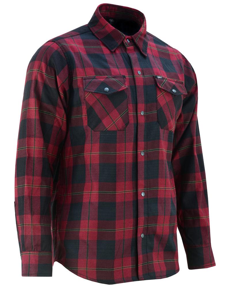 DS4682 Flannel Shirt - Red and Black - Wind Angels