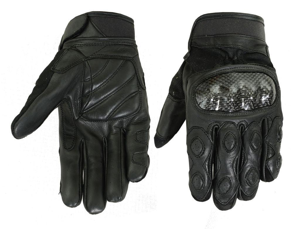 DS55BK Leather/ Textile Sporty Glove - Wind Angels