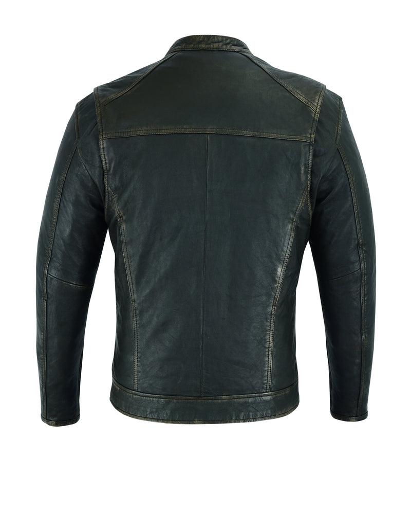 DS743 Men's Cruiser Jacket in Lightweight Drum Dyed Distressed Naked - Wind Angels