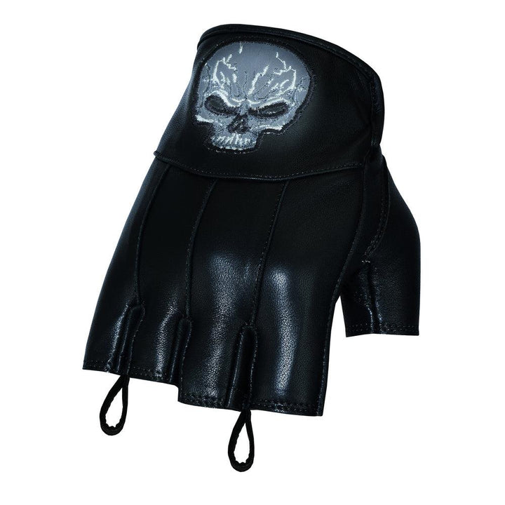 DS98 Reflective Skull Fingerless Glove - Wind Angels