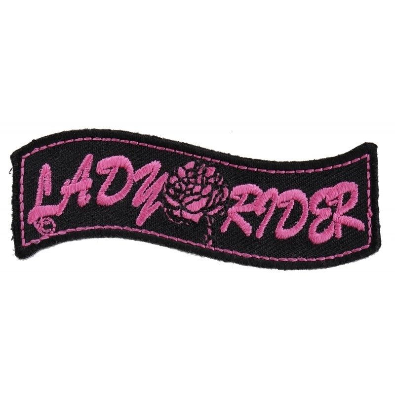 P1328 Lady Rider Patch with Rose - Wind Angels