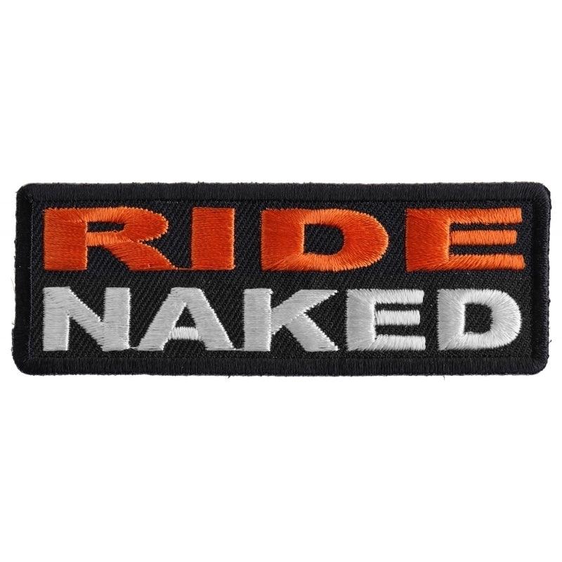 P1415 Ride Naked Funny Biker Patch - Wind Angels
