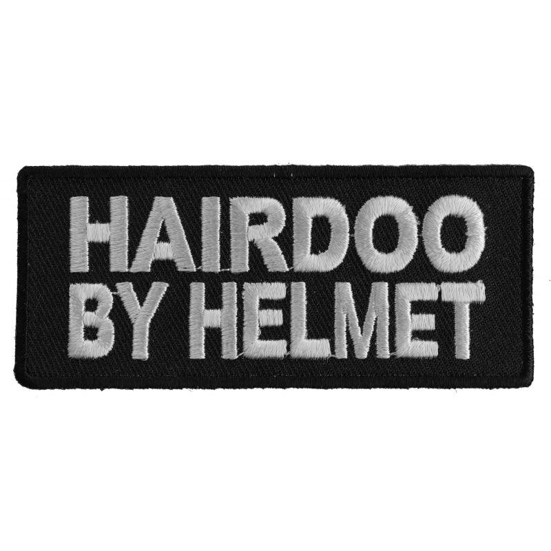 P1559 Hairdoo By Helmet Funny Lady Biker Patch - Wind Angels