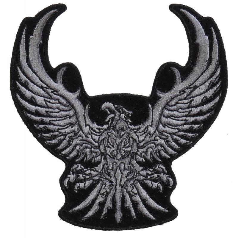 P3291 Silver Tribal Eagle Small Patch - Wind Angels