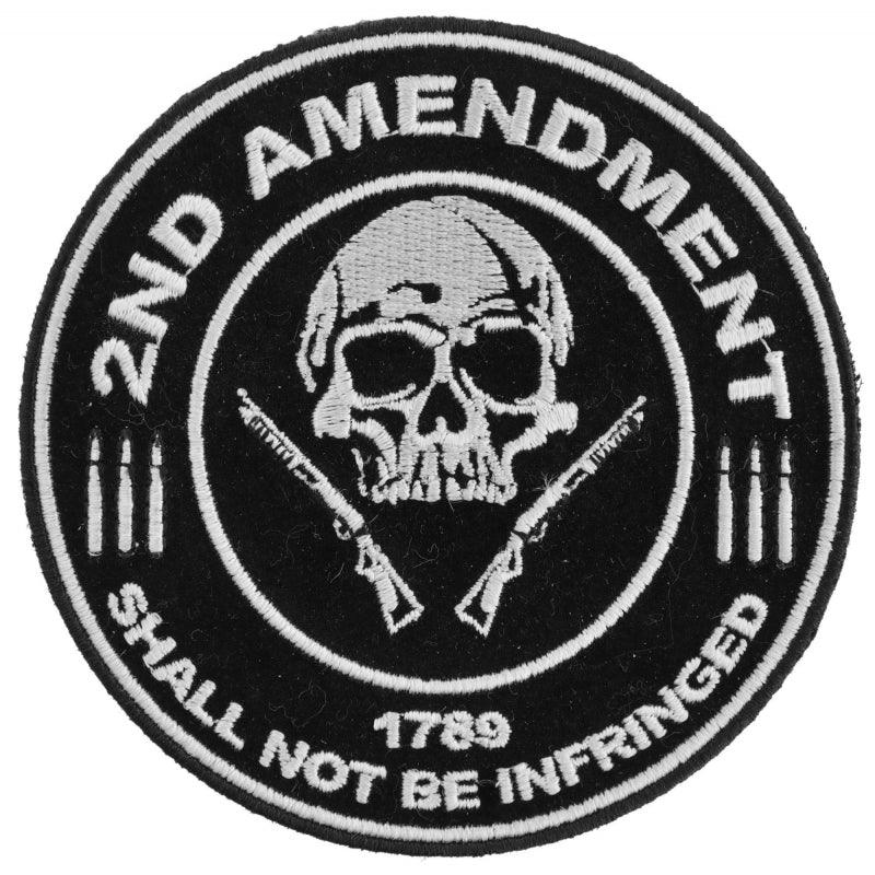 P3565 2nd Amendment Shall Not Be Infringed Skull 1789 Small Patch - Wind Angels