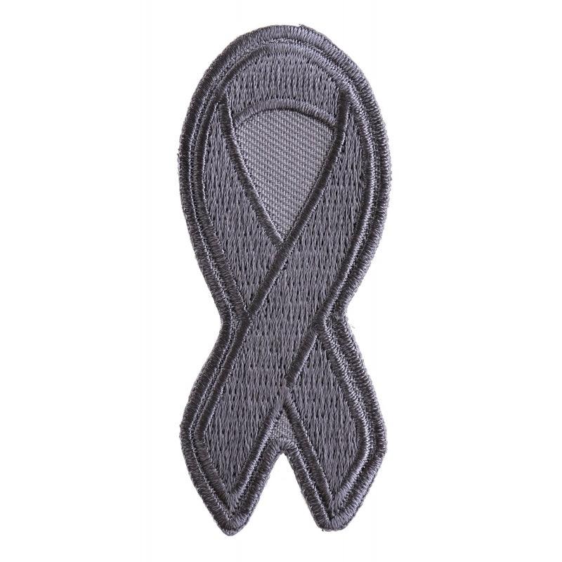 P3775 Gray Asthma and Brain Cancer Awareness Ribbon Patch - Wind Angels