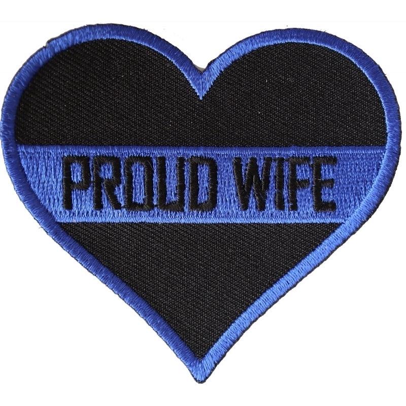 P4778 Thin Blue Line Proud Wife Patch For Law Enforcement - Wind Angels