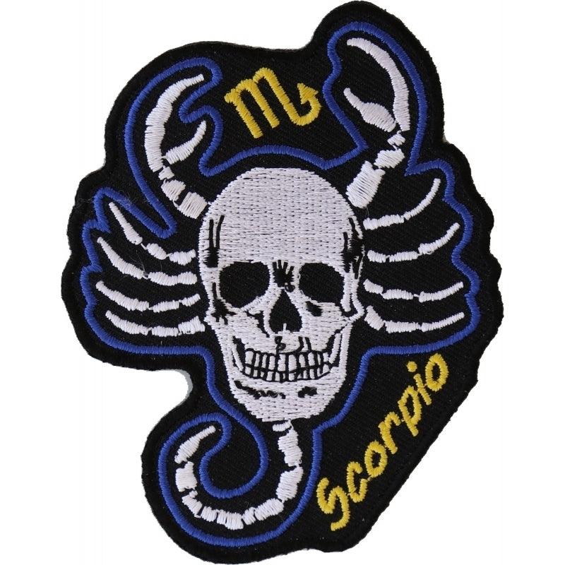 P5471 Scorpio Skull Zodiac Sign Patch - Wind Angels