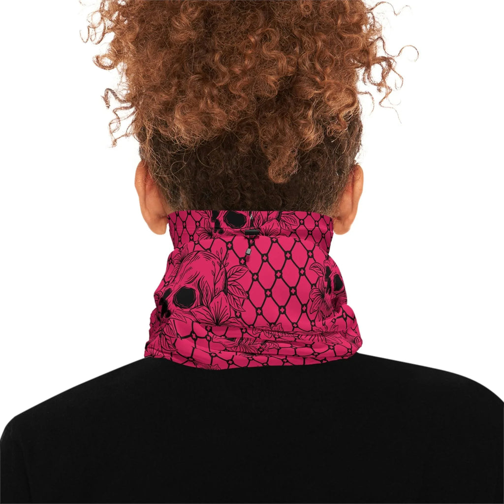 Pink Skulls and Blooms Gaiter - Wind Angels