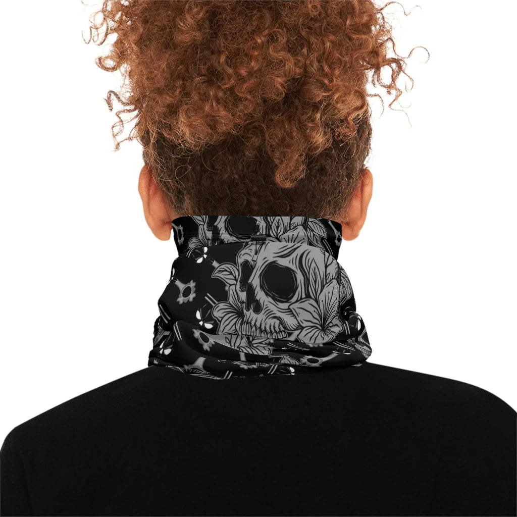 Skulls and Blooms Neck Gaiter - Wind Angels