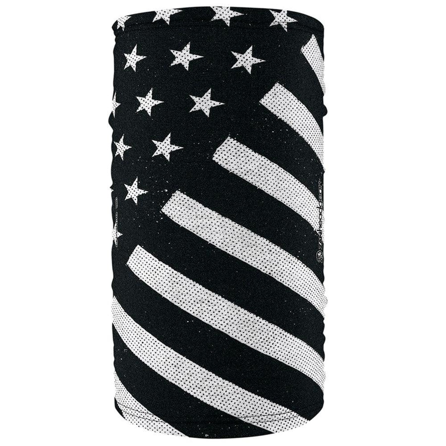 TF091 Motley Tube® Fleece Lined Polyester, Black and White Flag - Wind Angels