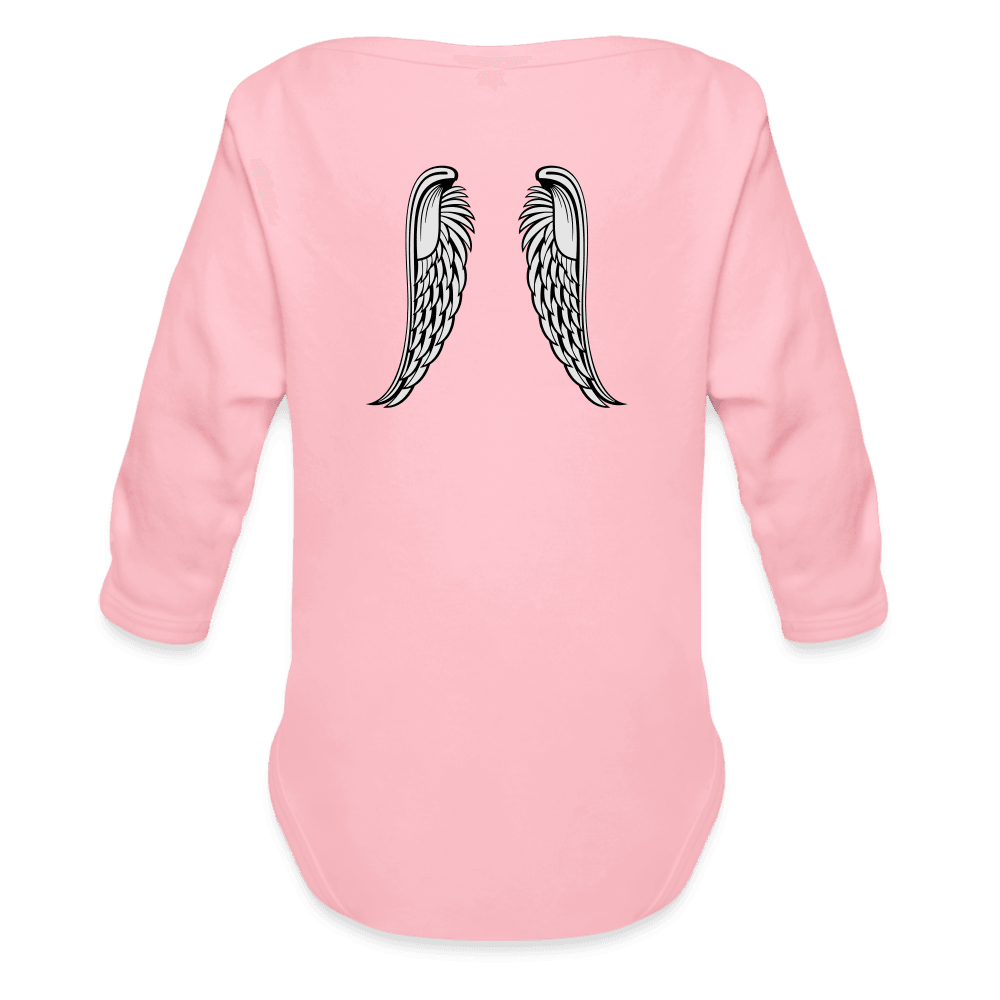 Vroom Long Sleeve Baby Bodysuit - light pink
