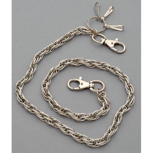 WC-1113 Chrome Wallet Chain with multiple links, 30 inches long - Wind Angels