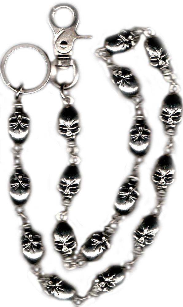 WC7016 31" Wallet Chain Large Skulls - Wind Angels