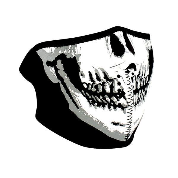 WNFM002HG ZAN® Half Mask- Neoprene- Skull Face- Glow in the Dark - Wind Angels