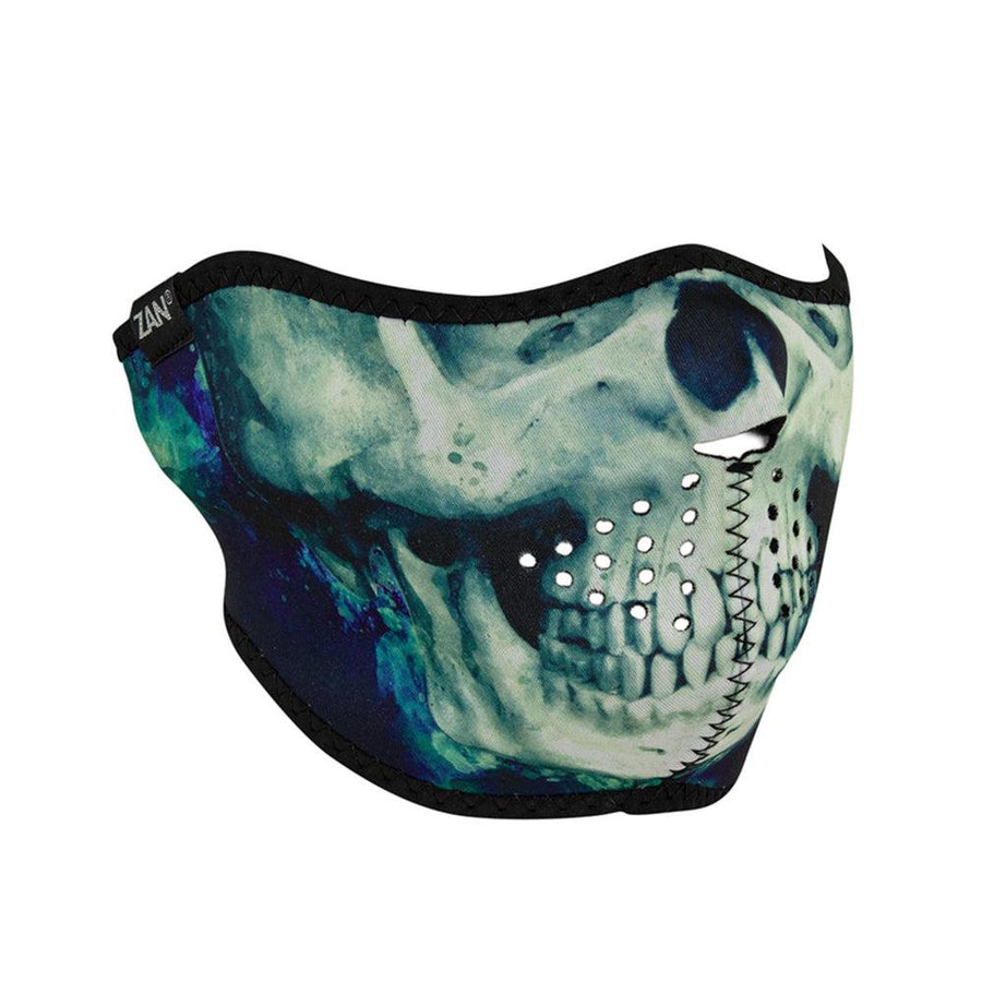 WNFM414H Neoprene Half Face Mask, Paint Skull - Wind Angels